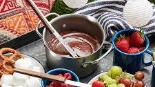 Campfire Salted Caramel and Chocolate Fondue