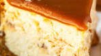 Caramel Cheesecake, with caramel swirled in the batter and ...