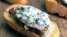 Caramelized Onion with Steak and Blue Cheese Bruschetta