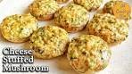 Cheese Stuffed Mushrooms Recipe | Cheesy Mushroom ...