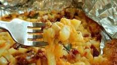 Cheesy Bacon Foil Potatoes, Baked or Grilled