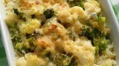 Cheesy Cauliflower Broccoli Bake