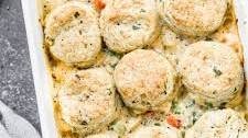 Cheesy Chicken Pot Pie with Biscuits