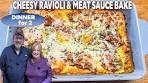 CHEESY RAVIOLI BAKE WITH MEAT SAUCE DINNER FOR ...