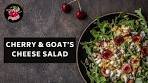 Cherry and goat's cheese salad