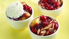 Cherry Chocolate Almond Croissant Bread Pudding