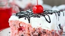 Cherry Chocolate Chip Poke Cake