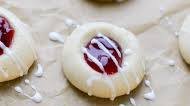 Cherry Jam Thumbprint Cookies (Shortbread Style)