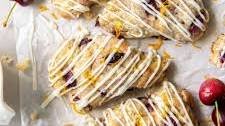 Cherry Scones with Orange Glaze