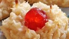 Cherry Topped Coconut Macaroons