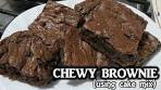 Chewy BROWNIE using Cake Mix | Baking | Chocolate ...
