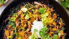 Chicken Black Bean and Spinach Skillet