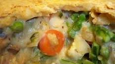 Chicken Pot Pie with Mushrooms and Asparagus