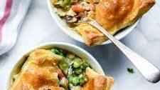 Chicken Pot Pie with Puff Pastry Crust