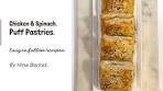 Chicken & Spinach Puff Pastries | Appetizers | Hina Barkat.