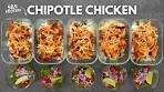 Chipotle Chicken Burrito Bowls | High Protein Meal Prep
