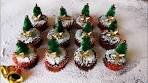 Chocolate Almond Mini Cupcakes | Christmas Theme Cupcakes