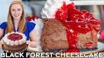 Chocolate Cherry Black Forest Cheesecake Recipe | with ...