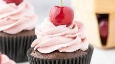 Chocolate Cherry Cupcakes with Cherry Buttercream