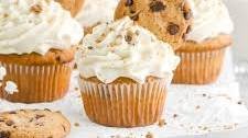 Chocolate Chip Cookie Cupcakes with Cream Cheese Frosting