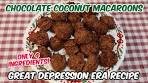 Chocolate Coconut Macaroons Recipe | Great Depression ...