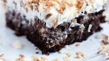 Chocolate Coconut Poke Cake