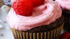 Chocolate Cupcakes with Creamy Raspberry Frosting