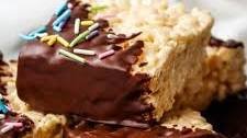 Chocolate Dipped Rice Krispie Treats