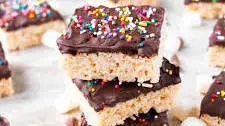 Chocolate Dipped Rice Krispies Treats
