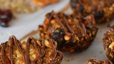 Chocolate Drizzled Granola Bar Rounds