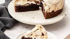 Chocolate Meringue Brownie Cake