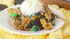 Chocolate Mint Oreo Dump Cake
