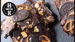 Chocolate & Salted Caramel bark #Ad
