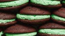 Chocolate Whoopie Pies with Mint Filling