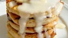 Cinnamon Roll Banana Pancakes