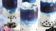 Coconut Butterfly Pea Flower Boba Tea