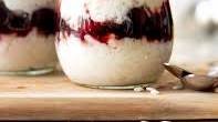 Coconut Rice Pudding with Cherries