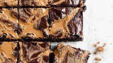 Cookie Butter Swirled Brownies
