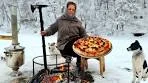 Cooking Campfire Pizza on The Sadj Grill, The Best Pizza You ...