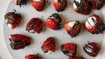 Cream Stuffed Strawberries Drizzled with Chocolate What you ...