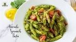 Creamy Avocado Spinach Pasta | Easy Vegan Pasta recipe ...