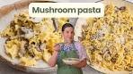 Creamy garlic mushroom pasta with the most perfectly ...