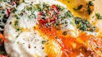 Creamy Polenta with Poached Eggs & Chilli Garlic Kale Soft ...