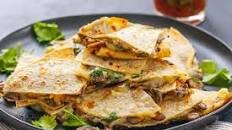 Crispy Cheese and Mushroom Quesadillas