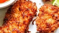 Crispy Coconut Crusted Fish with Easy Sweet Chili Sauce