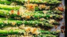 Crispy Garlic Parmesan Asparagus
