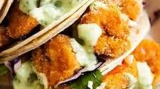 Crispy Oven Fried Shrimp Tacos