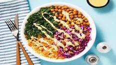 Crunchy Curried Chickpea Bowls with Golden Raisins & Pickled Cabbage