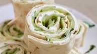 Cucumber and Cream Cheese Sandwich Rolls (with Lavash Bread)