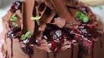 Dark Chocolate Cherry Cake😋